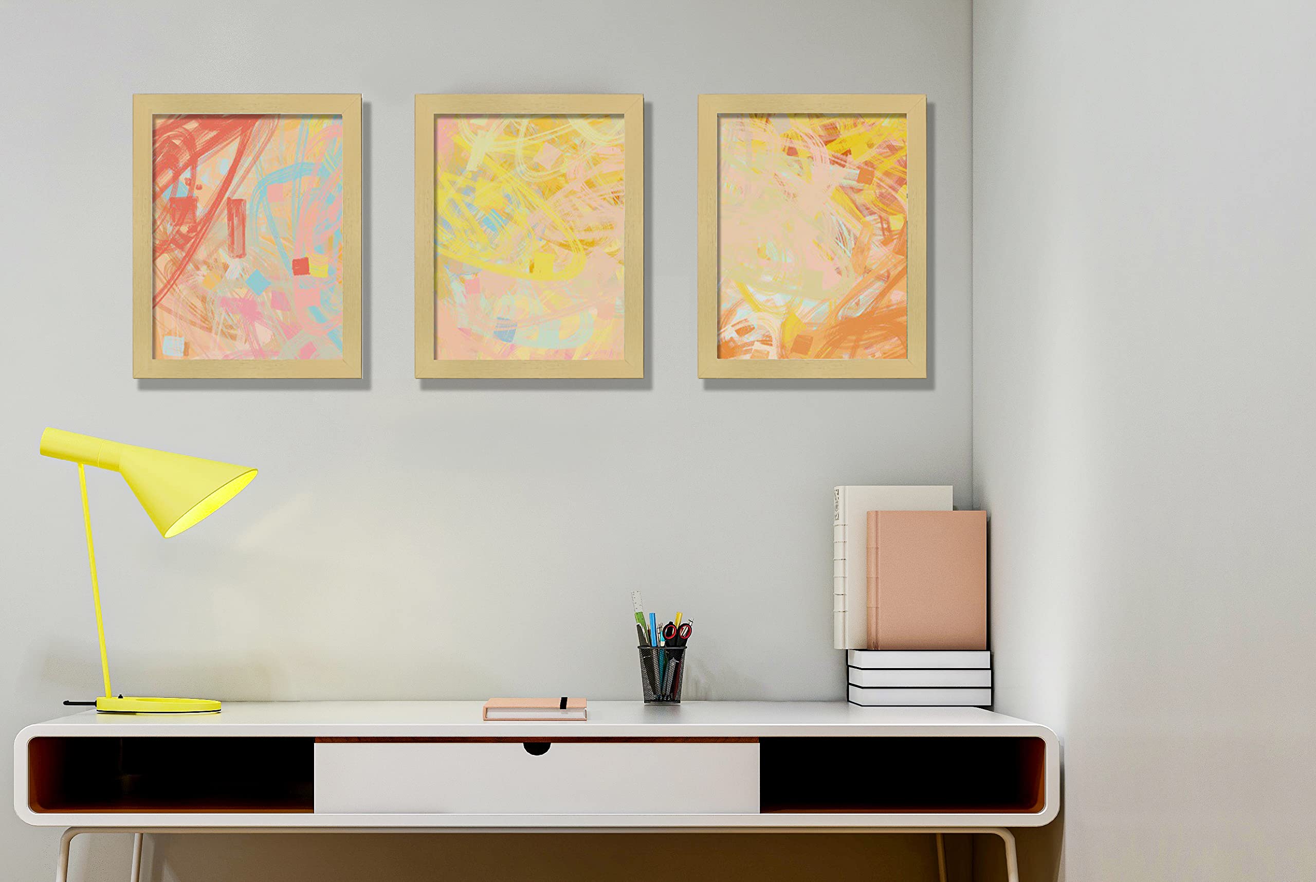 CORE ART 11x14 Picture Frame Gold Set of 2,Display Pictures 8x10 with Mat or 11 x 14 without Mat,Multi Photo Frames Collage for